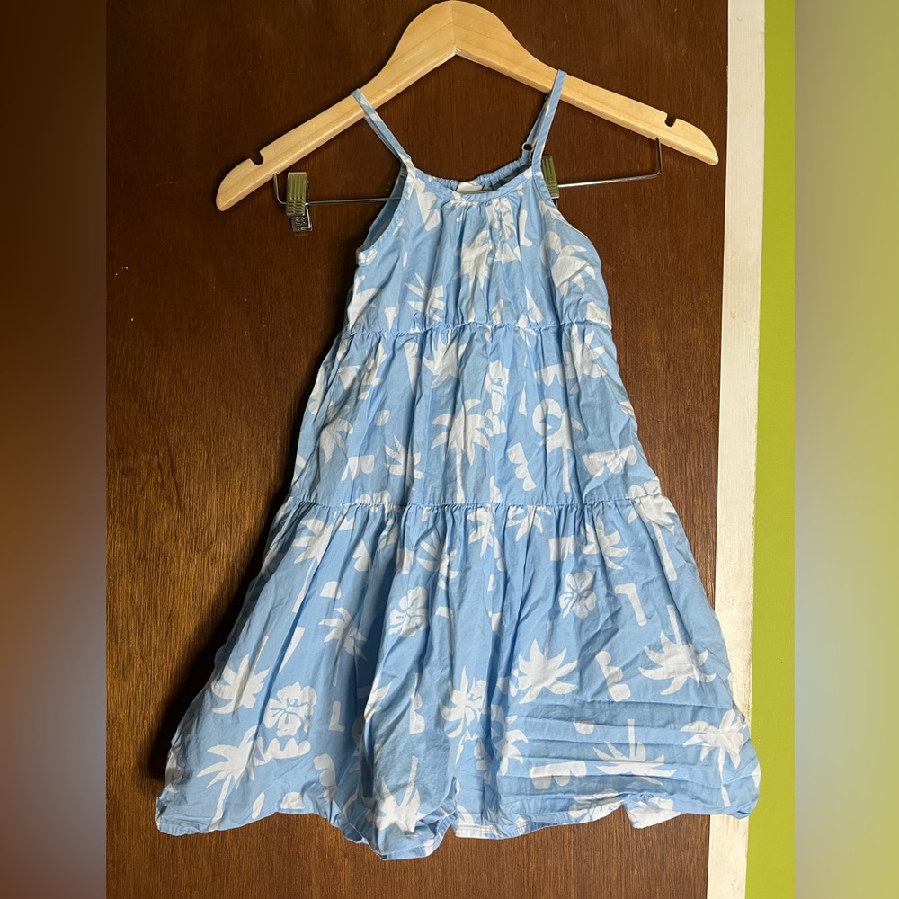 Cotton On Blue and White Tiered Halter Sundress